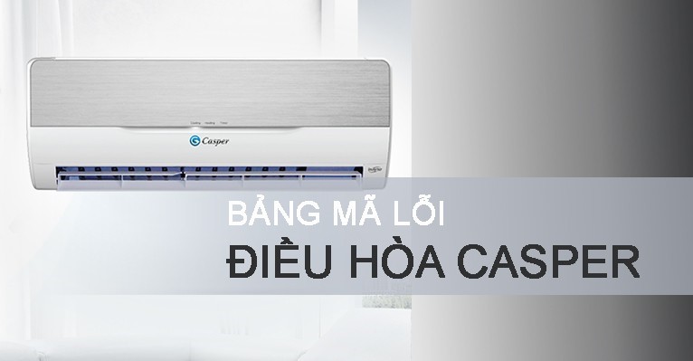 Bảng mã lỗi điều hòa Casper